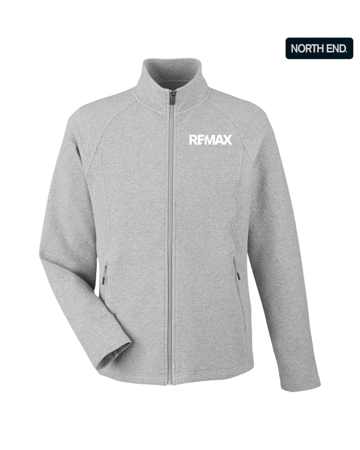 Brand Refresh North End Men's Spirit Textured Full-Zip Jacket - Embroidered