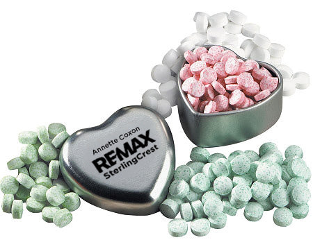 Heart Shaped Mint Tin - Custom Branded