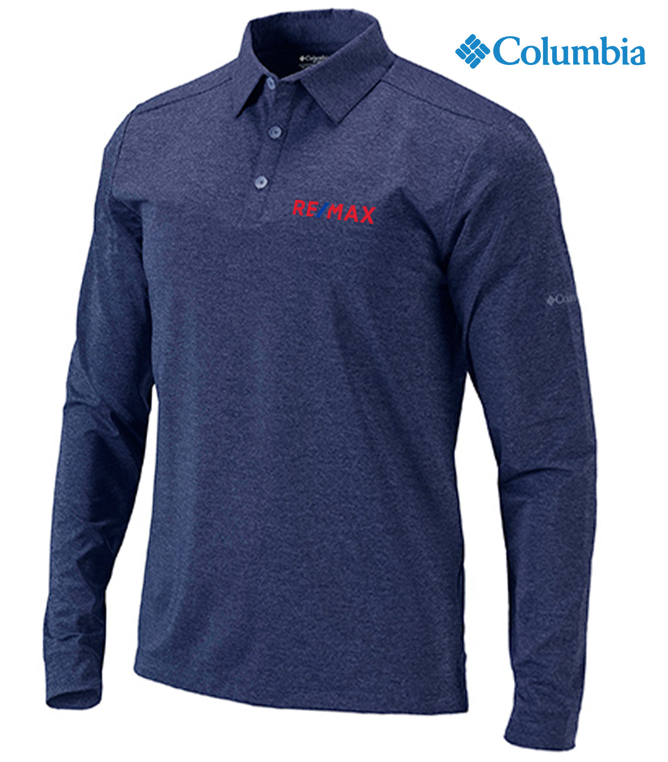 Adult Columbia Omni-Wick™ Pin High Long Sleeve Polo