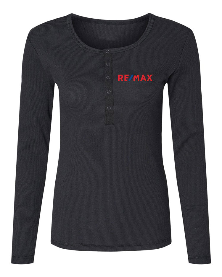 Women's Harper Long Sleeve Henley Ideas Unlimited Promotions RE/MAX